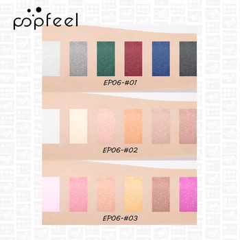 POPFEEL 6 Barve Mat Senčila Pallete Kozmetika Nepremočljiva Šimrom, Nude, Odličen Make up Pigmenti Smoky Eye Shadow Oči Ličila