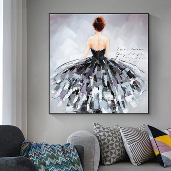Povzetek Oljna slika Klasični Plesalec Dekle, Plakatov in Fotografij na Platno Stenskih slikah, za dnevno Sobo Home Design Dekor