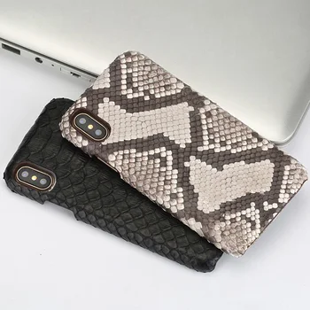 Pravega Usnja, Naravnega python kože zaščitna torbica za iPhone 11 11 pro 6 7 8plus X XS XSMax XR Anti-padec Ultra-tanek telefon primeru
