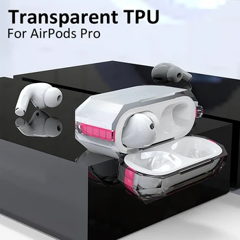 Pregledna Slušalke Primeru Za Airpods Pro 1 2 Dve Barvni TPU Mehko Brezžična tehnologija Bluetooth Zaščitni Ovitki Za Apple AirPods 1 2 Pro