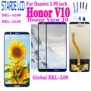 Preizkušen LCD Za Huawei Honor V10 BKL-AL00 BKL-AL20 / Čast Ogledati 10 Globalni BKL-L09 Zaslon LCD + Touch Screen Računalnike Skupščine