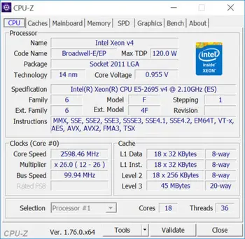 QS različica E5-2695V4 Original Intel Xeon 120W E5 2695 V4 45M E5-2695 V4 2.10 GHz 18-Core 45MB Procesor E5 2695V4 brezplačna dostava