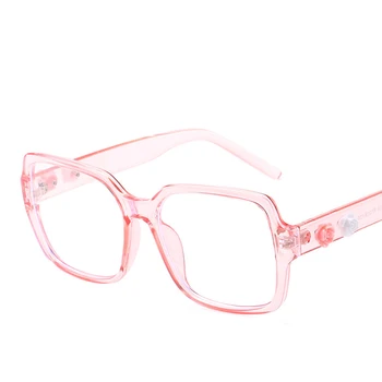 RBROVO Kvadratnih Retro Očala Okvir Otrok Srčkan Očala Očala Pregleden Ženski Fantje/Dekleta Očala Okvir Optičnega Okvirji