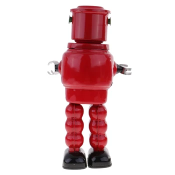 Rdeči Veter Hoja Roby Robot Planu Tin Toy s Tipko Zbirateljske Darila