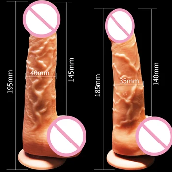 Realističen Dildo Erotično Vibrator Ogrevanja Prilagodljiva Penis Dick Priseska Odraslih Izdelek Ženska Masturbacija Sex Igrača Za Ženske