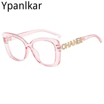 Retro Vintage Ženske Očal Okvir Očal Okvirji Recept Krog Očala Luksuzni Diamond-okovan klincima Anti-modra Očala