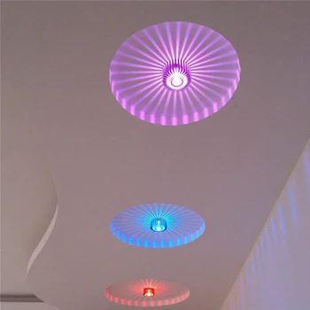RGB LED Daljinski upravljalnik Stropne Luči AC 85V -265V 3W Steno Rov Za Umetnost, Galerija, Okraski, Sprednji Balkon Lučka Verandi Svetlobe
