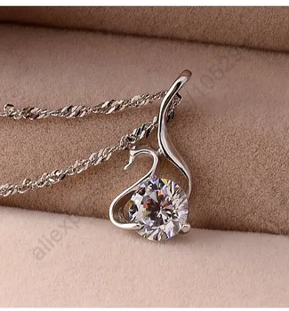 Romantični Design Ptica, ogrlico, Obesek Za Ženske 925 Serling Srebro Shinning CZ za Ženske, Modni Nakit Brezplačna Dostava