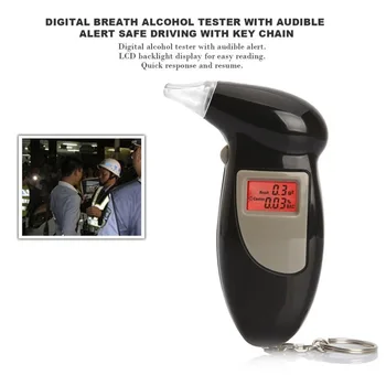 Ročne osvetlitve Ozadja Digitalni Alkohol Tester z 31pcs Ustniki Digitalni Alkohola Dih Tester Breathalyzer Analyzer Detektor