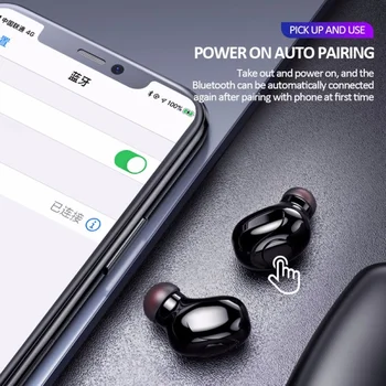 S9 TWS Bluetooth 5.0 Brezžična Mini Hi-fi in-Ear Slušalke Čepkov za iOS Android Telefon Prenosni pripomočki Brezžične Slušalke