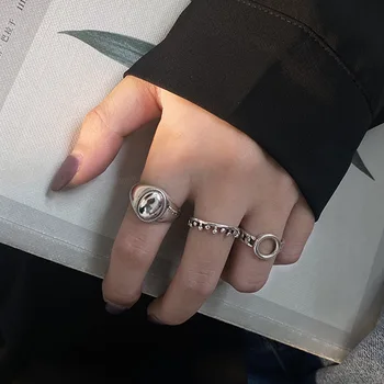 S925 sterling srebro nemoteno odpiranje indeks prst prstan ženski korejski preprosta hladna moda online slaven Japonska osebnost sveže