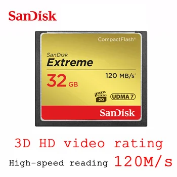 SanDisk Extreme Memory card 16GB 32GB 64GB 128GB compact flash kartice Class10 120 M/s CF kartica za 4K in Full HD video Kamera, card