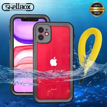 SHELLBOX Vodotesno Ohišje Za iPhone 11 Pro MAX Primeru Podvodno Potapljanje Shockproof Kritje za iPhone 7 Plus 8 XR XS Max Full Coque