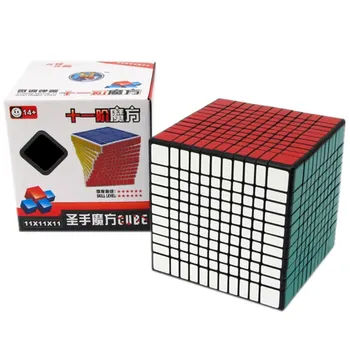 SHENGSHOU 11x11x11 KOCKA Magic Cube Črno Bele Barve Puzzle Strokovno Hitrost Kocka Magico Izobraževalne Igrače
