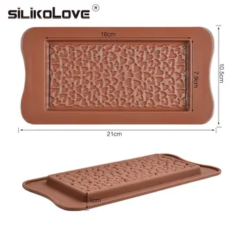 SILIKOLOVE Srce Reliefi 3d Silikonski Čokoladno Torto Plesni Plesni Puding Ljubezen Za Bakeware Ne Držijo Torto Orodja