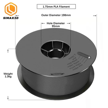 SIMAX3D PLA nitke 1 kg Multicolor Premer 1.75 mm 3D Tiskanje deli impresora plastične smole Printer kit za edaja 3 Pro hotend