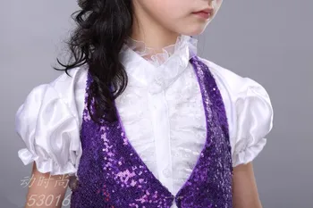 Sodobni otroci jazz plesne kostume za otroke vijolično sodobne plesne kostume hip hop kostum za otroke dekleta fazi kostum