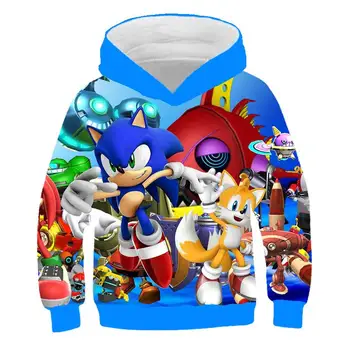 Sonic Hedgehog 3D Otroci Hoodies za Dekleta Sonic otroška Majica za Fante, Dekleta Znoj Shirt Otroka Fant Hoodies Oblačila