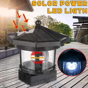 Sončno energijo Svetlobe 360-Stopinjski Vrtečih LED Sončne Svetlobe Nepremočljiva Sončne Svetilke na Prostem Vrt, Dvorišče Travnik Lučka za Osvetlitev Dekoracijo