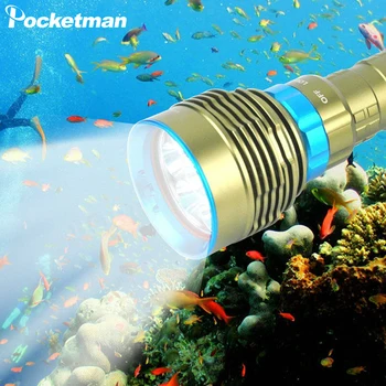 Super Profesionalno Potapljaško Svetilko Podvodna Razsvetljava Baklo T6/L2 Močna LED Svetilka Uporabo 18650/26650 Baterije