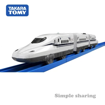 Takara Tomy Pla-Železniški Plarail Shinkansen N700S Potrditev Test Avto 3D Tank Motor Železniške Motorna Lokomotiva Model Igrača