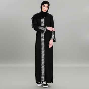 Tam Kaftan Abayas Za Ženske Črna Abaya Dubaj Turčiji Dolgo Hidžab Muslimansko Obleko Femme Haljo Caftan Maroški Turški Islamska Oblačila