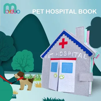 Tiho BookDevelopment in Montessori Igrača Zabavno Interaktivno Knjigo za Toddlers Solza Ne Gnila Baby Zgodnje Izobraževanje Krpo Knjiga