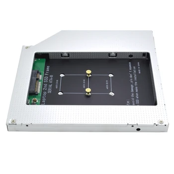 TISHRIC Aluminija 2nd HDD Caddy 9.5 mm SATA 3.0 Optibay Trdi Disk, Ohišje Adapterja DVD HDD Okno CD-ROM Primeru Za Msata SSD