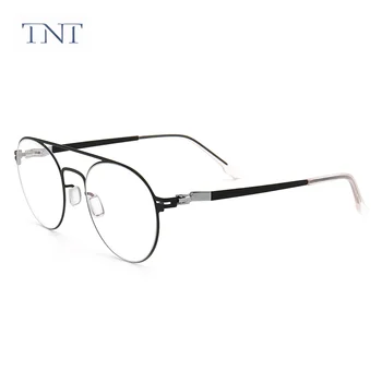 TNT 2020 Kovinski Silikonski Zlitine Optičnih Očal Okvir Moških Pilotni Kratkovidnost Recept Očala Oversize ULTEM Okvir Očal