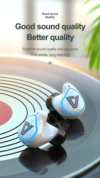 TWS Bluetooth 5.0 Slušalke Brezžične Slušalke Stereo Iger na srečo Športne Nepremočljiva Čepkov Slušalke Z Mikrofonom Za Vse Telefon