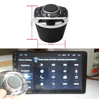 Univerzalni Avto Brezžični Volan Nadzor Gumb z LED-Lučka 8-Ključne Funkcije za Avto Android Navi Igralec Auto