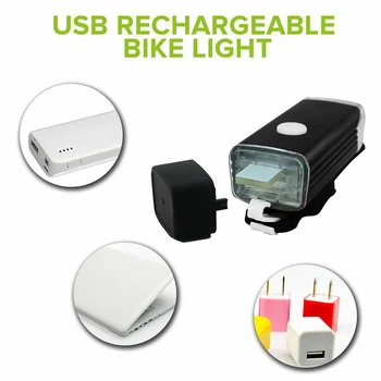 USB Polnilne Nepremočljiva Izposoja LED Prednja Luč, Svetilka Kolesarska Svetilka