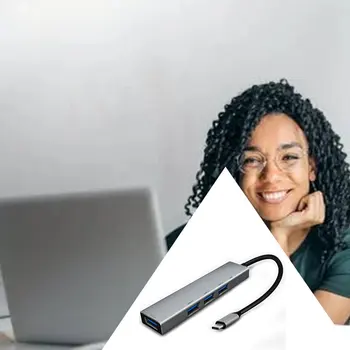 USB-Tip C C za USB 3.0, 4 Port Hub Adapter USB-C Aluminija Slim Thunderbolt USB Pretvornik Za Macbook Pro