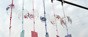 V letu 2017 najnovejše Japonski veter zvončki steklenimi zvonci, vetru zvončki doma dekor steni visi windchimes Doma Oprema za dekoracijo