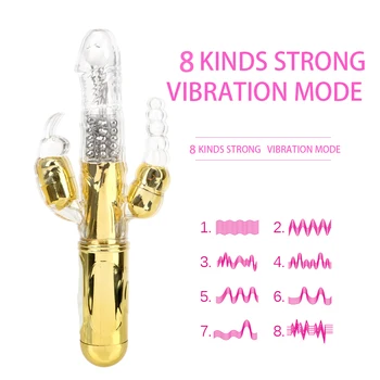 VATINE Rabbit Vibrator 360 Stopinj Rotacija, Dildo, Vibrator Stimulacijo Ščegetavčka Prenos Kroglice AV Palico G-Spot Massager za Ženske
