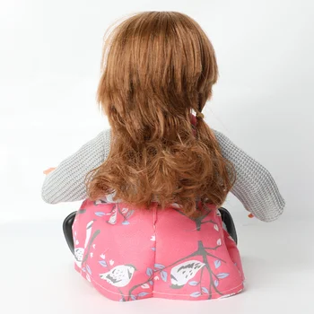 Veren rodi Punčko 14 cm, mehka Silikonska dolge lase, moda bebe Baby 36 cm Simulacije zvočni, obleko Lutka za Igrače dekleta darilo