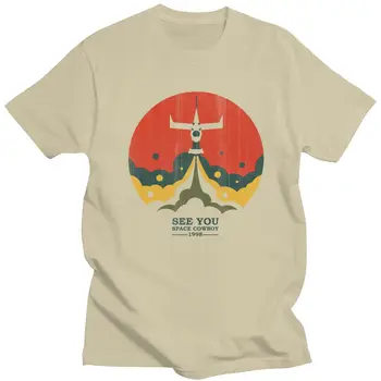 Vintage Moške Cowboy Bebop Majica vidimo Space Cowboy Tee Vrhovi Kratek Rokav Bombaž Tshirt Anime Otroštva Pomnilnik T-shirt Darilo
