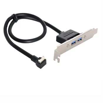 Visoke Hitrosti Prenosa Podatkov Dvojno USB 3.0 Tip A Ženski USB 3.1 Prednji Panel Header Ključ-B Kabel Podaljšek Panel Mount Tip
