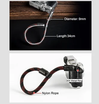 Vrv Fotoaparat pašček za Zapestje Pašček za Zapestje Trak za Mirrorless Digitalni Fotoaparat Leica Canon Fuji Nikon Olympus Pentax Sony