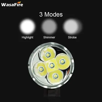 WasaFire 7000lm Kolo Svetlobe 5*T6 LED Kolo Sprednje Luči Kolesarjenje Smerniki Lanterna Žarometa+ 8.4 V Polnilnik + 9600mAh Baterije