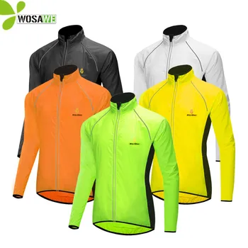 WOSAWE 5 Barv Športne Jakne Dihanje Odsevna Varnostna Oblačila Moški Ženske Kolesarjenje Kolo Kolo Windbreaker Teči Sweatshirts