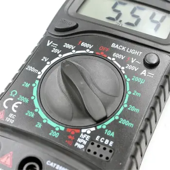 XL830L Digitalni Multimeter Prenosni voltmeter AC/DC napetosti, merilnik DC Ampermeter odpornost tester Modra Osvetlitev