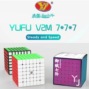 YongJun Yufu M 7x7x7 kocka yufu 7x7 Magnetni Magic Cube za Igrače za Otroke yongjun yufu M yj 7x7x7 Hitrost, magnet sestavljanke, Kocke, Igre