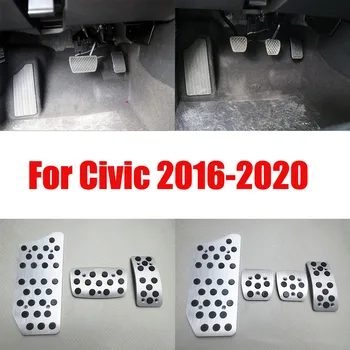 Za Honda Civic 2005-2020 LHD Aluminija Blazine Set Pedal za Plin Plin Zavora NA naslonu za stopala / MT Avto Dodatki, ki Potrebujejo vrtanja