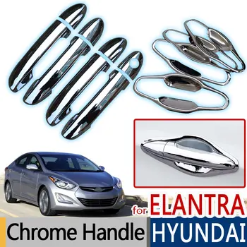 Za Hyundai Elantra 2011-2016 Chrome Vrat Ročaj Kritje Trim Niz 4Pcs Avante 2012 2013 Dodatki Avto Styling
