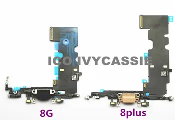 Za iPhone 8 8Plus X Polnilec Flex Kabel USB Polnjenje Dock Priključek Flex Traku Mikrofon Slušalke Avdio Priključek MIC Flex Kabel