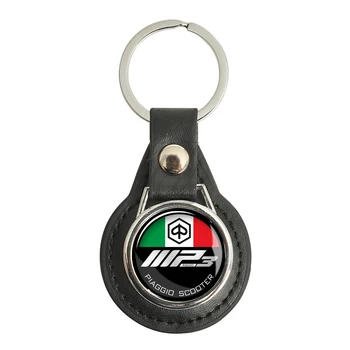 Za Piaggio MP3 Skuter Keychain Motocikel Key Ring Usnje
