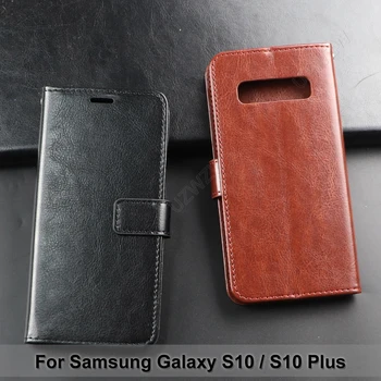 Za Samsung Galaxy S10 / S10 Plus Flip Denarnice PU Usnje Ohišje