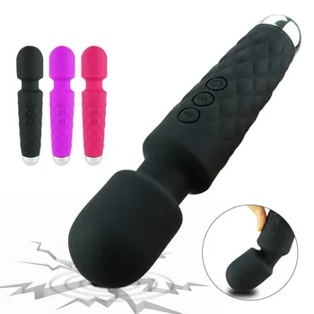 Zmogljiva Magic Masaža Palico AV Vibrator za Žensko Klitoris Stimulator Polnjenje prek kabla USB igrače za odrasle Dildo Ženski Masturbator