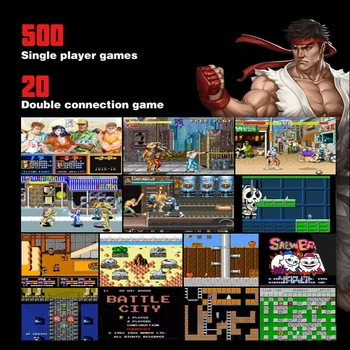 ZOMTOP 32 Bitni Retro Arkadna Mini Video Igra Konzola 3,0 Palca Zgrajena V 520 Igre, Ročne igralne Konzole Družine Otrok Darilo Igrača